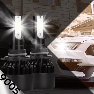 Pair 388W 38800LM 9005 HB3 9140 9145 Cree LED Headlight Kit Beam Bulb 6K White • $15.99