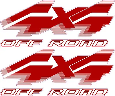 1992 - 1996 4x4 Off Road Decals For Ford F-Series F250 Truck / Bronco RED • $9.99