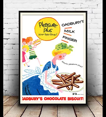 Cadburys Milk Fingers Vintage Magazine Advertising Poster Reproduction. • £5.09