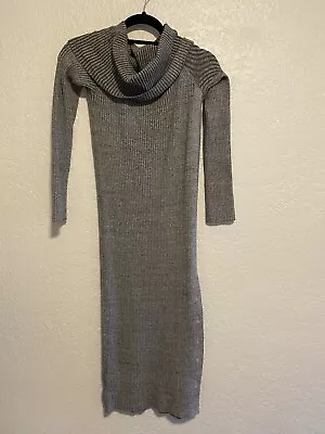 NWT Country Road Scoop Neck Rib Dress [Small] Grey Long Sleeves Maxi Ribbed • $20