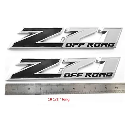 2x OEM 10  Big Z71 OFF ROAD Emblem Badges 3D GM Silverado Fits 2500HD FU Black • $35.05