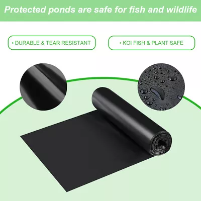 £9.95 • Buy Polypropylene Fish Pond Liner Garden Pool Liners Reinforced Membrane Landscaping