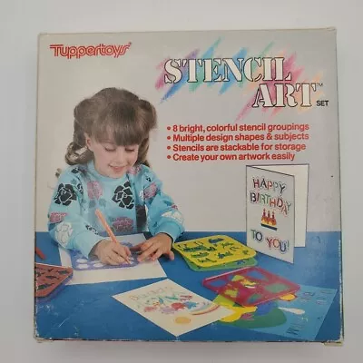 Vintage Tupperware Tuppertoys Stencil Art Set 6 Stencils From 1980s • $11.21