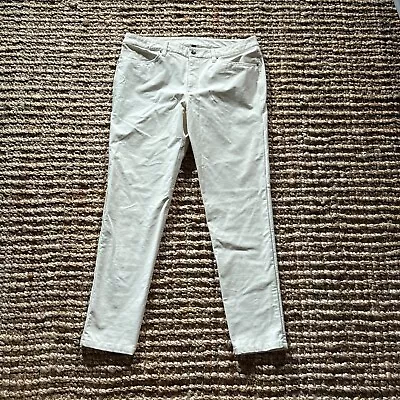 Lululemon Pants Mens 36 Off White ABC Utilitech Slim Fit Chinos Zip Pocket Logo • $45