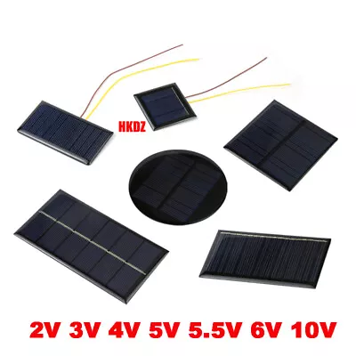 Solar Cell Solar Panel Module Many Types 2V 3V 4V 5V 5.5V 6V 10V Battery Charger • £2.12