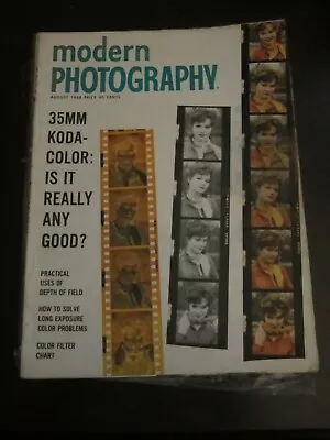 Modern Photography Magazine August 1958 35mm Koda Color • $12.99