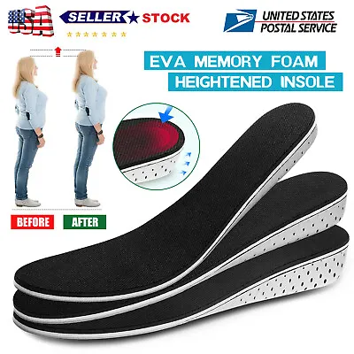 Height Increase Insole Increase Insoles Heel Lift Taller Shoe Inserts Pad Unisex • $7.95