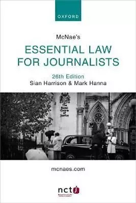 McNae's Essential Law For Journalists By Harrison 9780192847706 | Brand New • £29.99