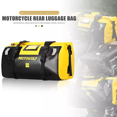 Yellow 66L Waterproof Tail Bags Back Seat Bags Travel Bag Luggage Rear Seat Bag • $49.97