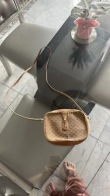Authentic Vintage Brown Canvas Leather Gucci Crossbody Bag Retail $1680 • $120