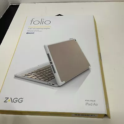 ZAGG Folio Case Hinged With Bluetooth Keyboard For IPad Air 1st Gen  Rose Gold • $18