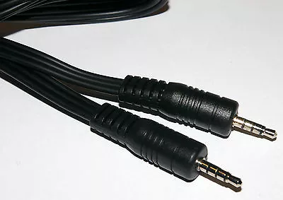 4 Pole 3.5mm Jack Plug To Jack Plug Cable 1.8m • £3.21