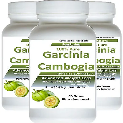 $11.99 • Buy 3 Bottles PURE GARCINIA CAMBOGIA EXTRACT WEIGHT LOSS WITH 100% Pure HCA DIET