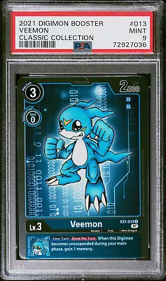 PSA 9 - Veemon - #013 - Classic Collection - Digimon Card • $14.99