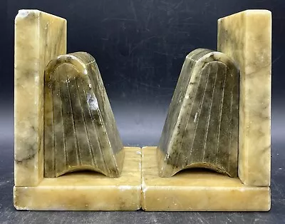 Vintage Hand Made In Italy Carved Marble Bookends ~stamped 'norleans' • $23.85