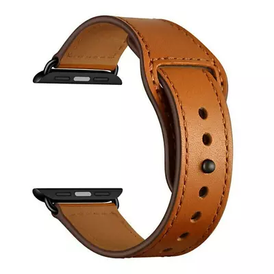 Wrist Strap Watch Pin-and-Tuck Band Soft Leather For Fitbit Versa 1 / Versa 2 • $11.99