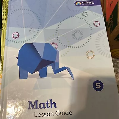 Math 5 K12 Summit Curriculum Lesson Guide 2019 Hardcover Homeschool Project (bc1 • $9.69