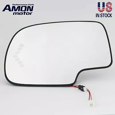 Driver Side LH Mirror Glass Heated Turn Signal For 2003-2007 Chevy GMC Cadillac • $18.28