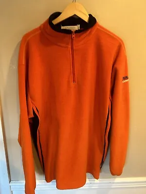 Vintage Nautica Competition Mens 1/4 Zip Jacket Orange Large Outerwear • $16.64