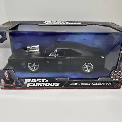 Jada Fast & Furious Dom's Dodge Charger RT Die Cast  1:24 Midnight Black • $22.99