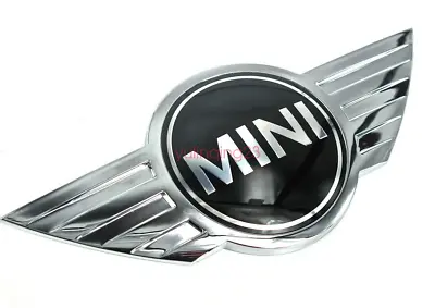 Black MINI Cooper CLUBMAN S FRONT HOOD Emblem Badge Stickers R50 R52 Gif New • $19.99