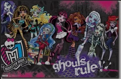 Monster High Ghouls Rule Poster RP5467 Rolled In Original Shrink Wrap NEW Unused • $18