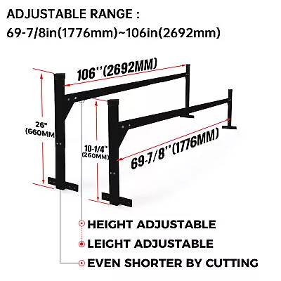 400 LBS Roof Ladder Rack For 5.5'-8.8' Wide Enclosed Trailers Cargo Vans Trucks • $130