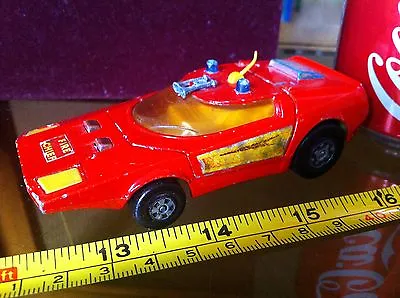 Matchbox Speed Kings K - 32/40 Shoval Nose 1971 Lesney Fire Chief Rare Car • £6.48