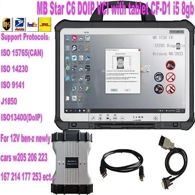 MB Star C6 DOIP VCI Wifi Multiplexer Software Tablet CF-D1 8gb  Diagnosis Tool • $1089