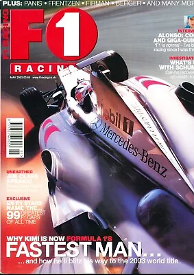 F1 Racing Magazine May 2003 Michael Schumacher Jim Clark Kimi Raikkonen Ralph F • £2.99