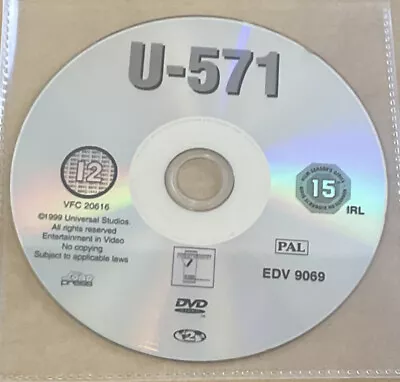 U-571 DVD (2001) Will Estes Mostow (DIR) Cert 12 ***Disc Only*** • £1.95