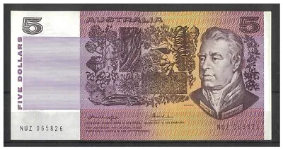 Australia 1976 $5 Banknote Knight/Wheeler R206b Gothic S/N Side Thread AEF #3-75 • $20