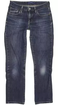 Levi's Demi Curve Women Blue Straight Classic Stretch Jeans W27 L27 (92738) • £14.99