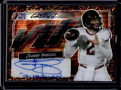 2023 Leaf Pro Set Johnny Manziel Fire Campus VIP Inscription Autograph Auto #1/1 • $10.75