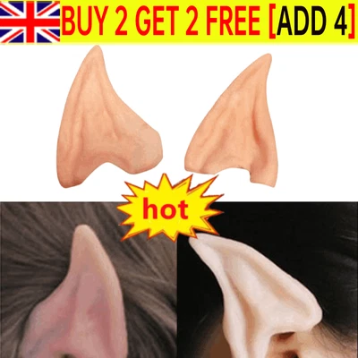 £2.60 • Buy Halloween🎃Costume Elf Fairy Ear Tips Hobbit Vulcan Spock Alien Cosplay Tool UK