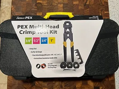 NEW Apollo PEX 69PTKH0015K 3/8-inch - 1-inch Multi-Head Crimp Tool Kit • $92.68