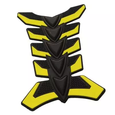 Yellow Fishbone Motorcycle Modified Oil Gas Tank Protector Decal Sticker • $9.01