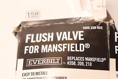 Everbilt Flush Valve For Mansfield Toilet 1005 226 652 - Missing Red Washer • $4.24