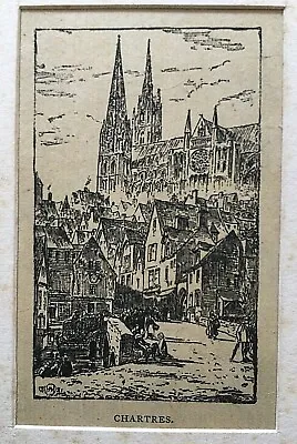 £14 • Buy Antique Original 18th Century Engraving Of  Chartres 