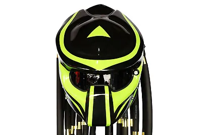 PRO Predator GLOSSY Black Green Open Face Motorcycle Helmet Custom Pro-Wolf • $461