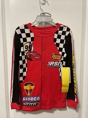 New DISNEY STORE Lightning McQueen Cars Costume Boys Pajamas PAL Pajama Set Sz 6 • $29.50