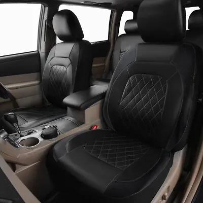Car Leather Front Seat Covers Protector Cushion Waterproof Interior Accessories • $31.81
