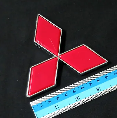 Mitsubishi Red Lancer Pajero Shogun Colt Logo Emblems Badge Decals Plate 10 Cm • $21