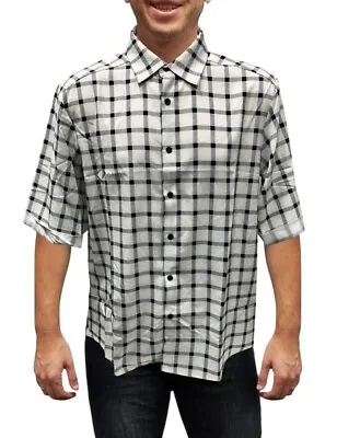 Marty McFly Striped Shirt Back To The Future Costume Button Down Up Checkered • $33.59