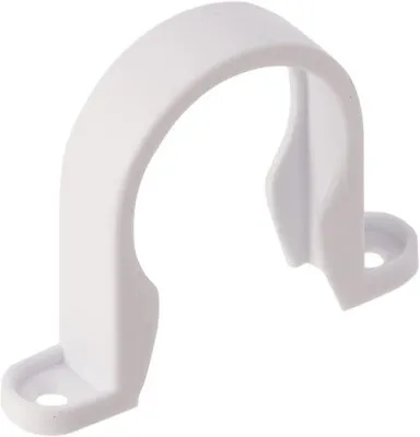 Heavy Duty Waste Compression & Push-Fit Fittings Pipe Clips White 32mm Pack Of 4 • £3.89