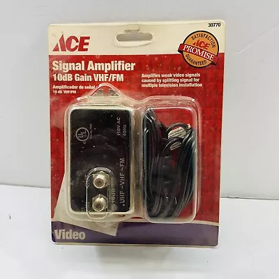 ACE Hardware 10 DB Gain Signal Amplifier VHF-UHF-FM Indoor Video Signal Pics • $12.06