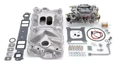Edelbrock Manifold And Carb Kit Performer Eps Small Block For Chevrolet • $839.15