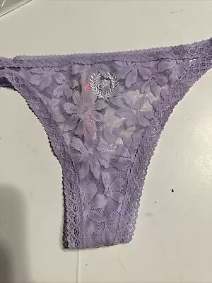 Victoria Secret Pink Thong String Lavender ST11196718 Size S • $8.50