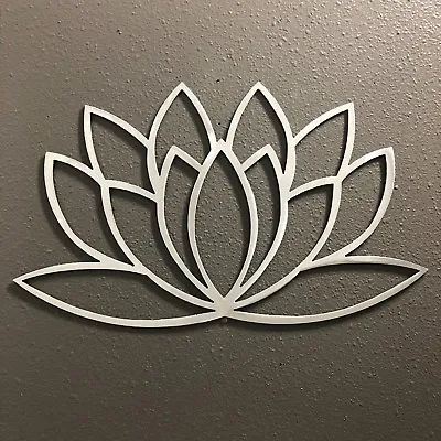 Lotus Flower Metal Wall Art Decor Skilwerx 12 X 7 Floral • $29.99