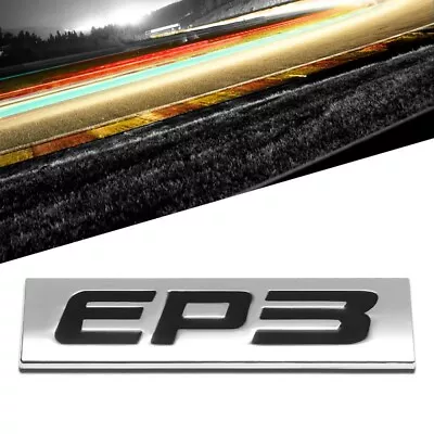 Black/Chrome EP3 Letter Sign Rear Back Trunk Polished Badge Decal Plate Emblem • $8.87